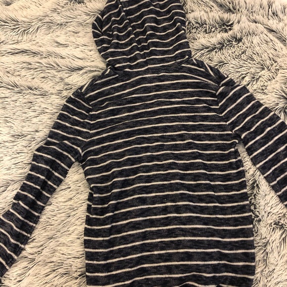 Abercrombie navy & white stripe zip-up jacket (XS) - Picture 4 of 4